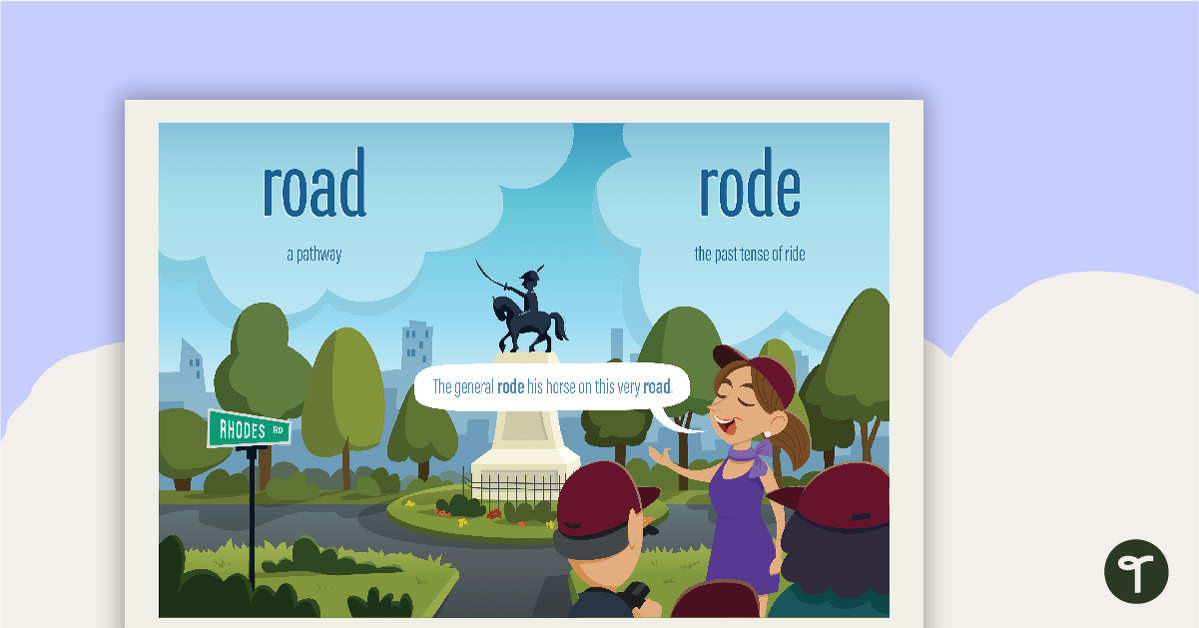 Rode and Road Homophones Poster teaching resource