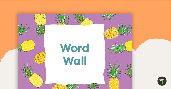 菠萝 - 单词墙模板教学资源