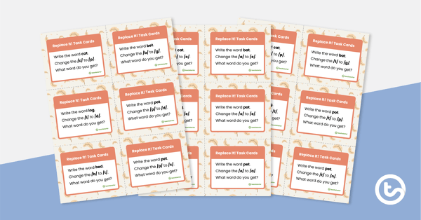 Image of Replace It! Phoneme Task Cards