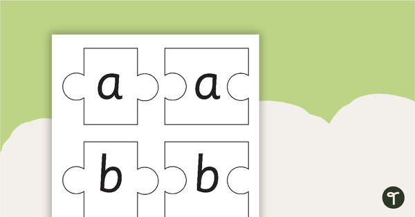 Letter Puzzle Pieces teaching resource