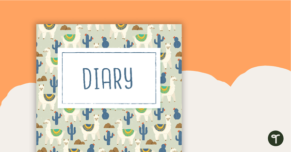 Llama and Cactus Printable Teacher Planner – Binder Cover Page, Spines, and Tabs teaching resource