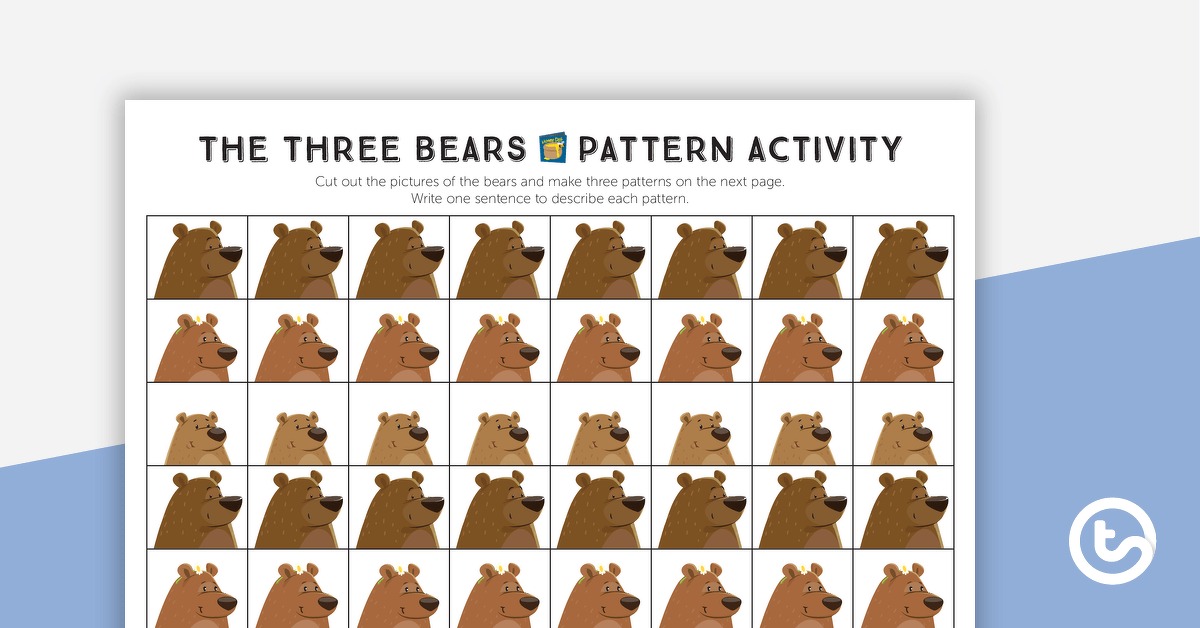 Three Bears Pattern Activity teaching resource