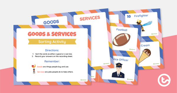 Goods and Services Sorting Activity teaching resource
