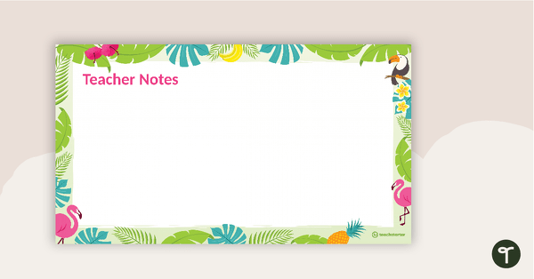 Tropical Paradise – PowerPoint Template teaching resource