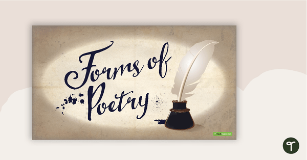 Forms of Poetry PowerPoint teaching resource