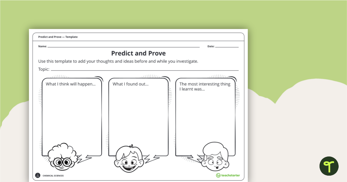 Predict and Prove – Template teaching resource