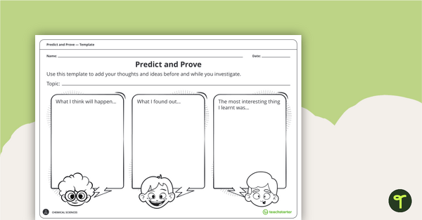 Predict and Prove – Template teaching resource
