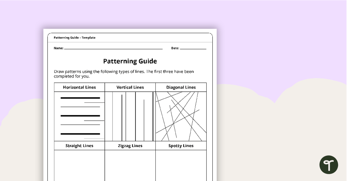 Patterning Guide Template - Lower teaching resource