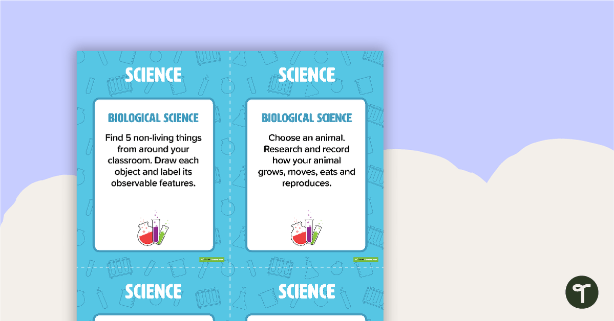 Fast Finisher Science Task Cards teaching resource