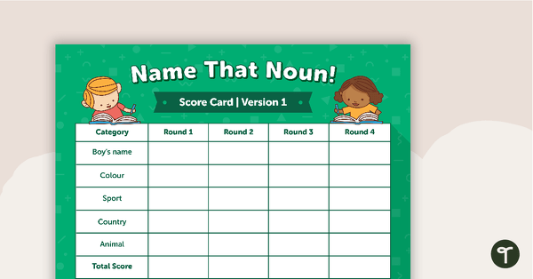 Go to Grammar Game - Name That Noun! teaching resource