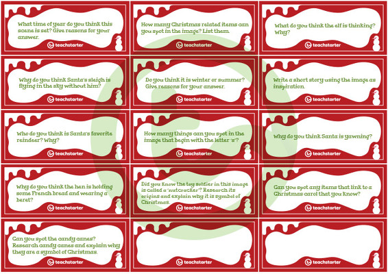 Winter Christmas Image and Task Cards teaching resource