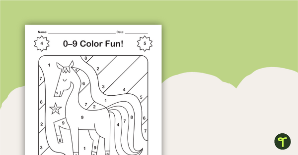 Go to Color by Number - Numbers 0–9 teaching resource