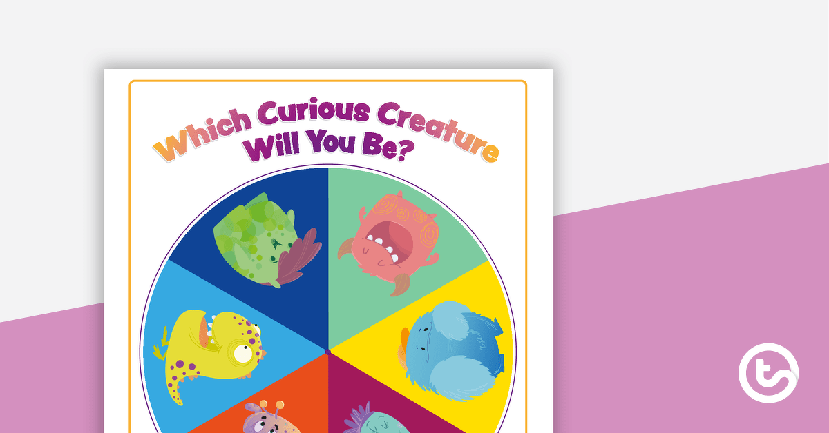 Curious Creatures Character Spinner teaching resource