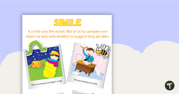 Go to Similes Poster teaching resource