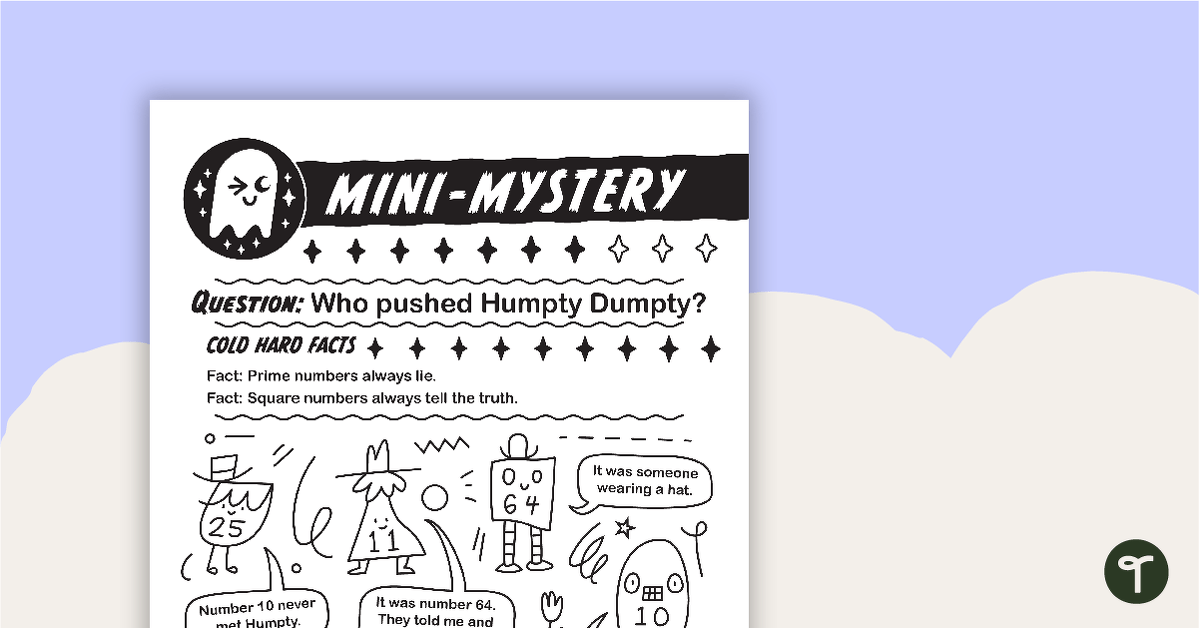 预览image for Mini-Mystery – Who Pushed Humpty Dumpty? - teaching resource
