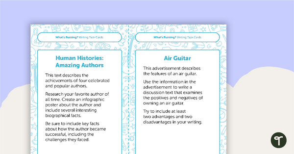Grade 4 Magazine - "What's Buzzing?" (Issue 1) Task Cards teaching resource