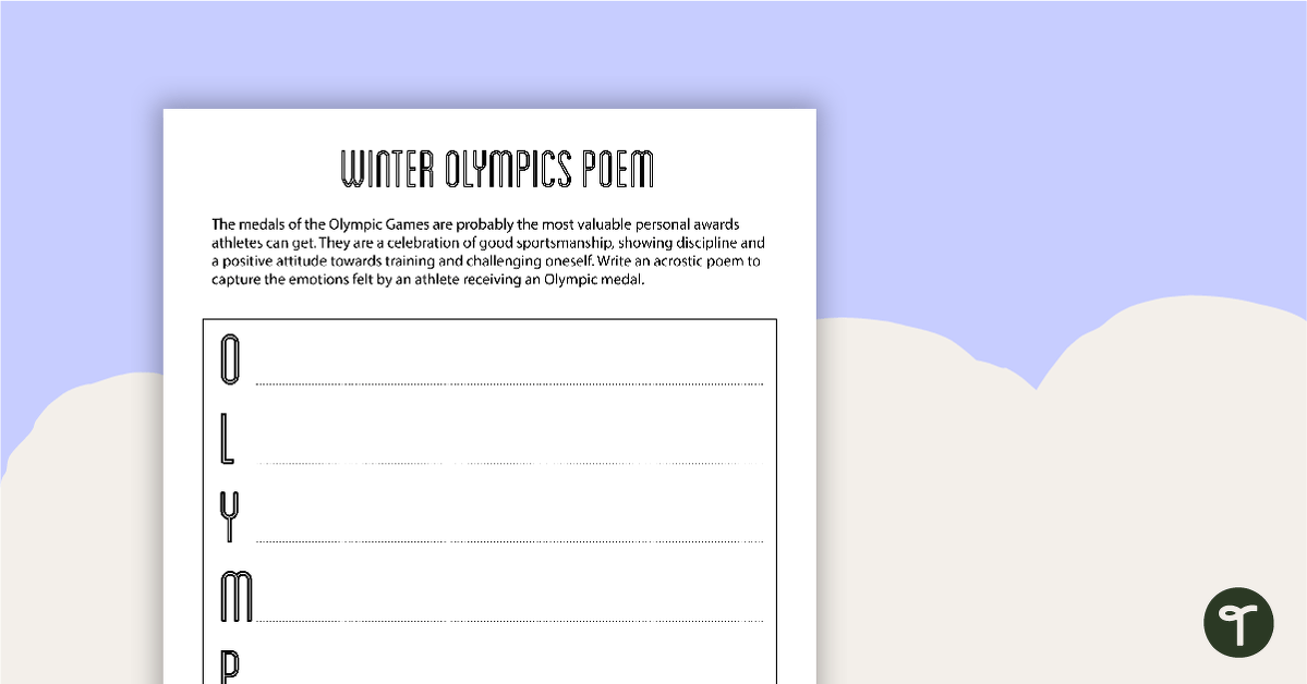 Winter Olympics Worksheets teaching resource