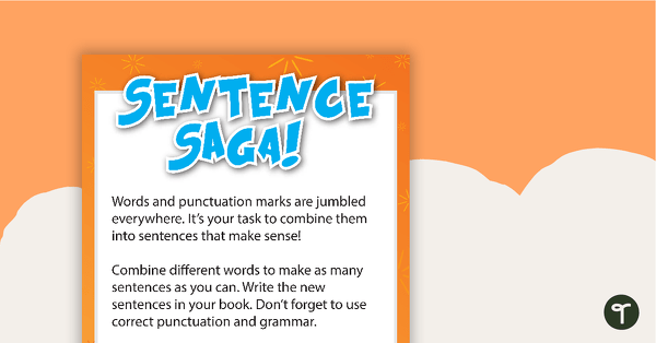 Sentence Saga Literacy Activity (Silly Sentences) teaching resource