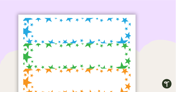 Go to Stars - Tray Labels teaching resource