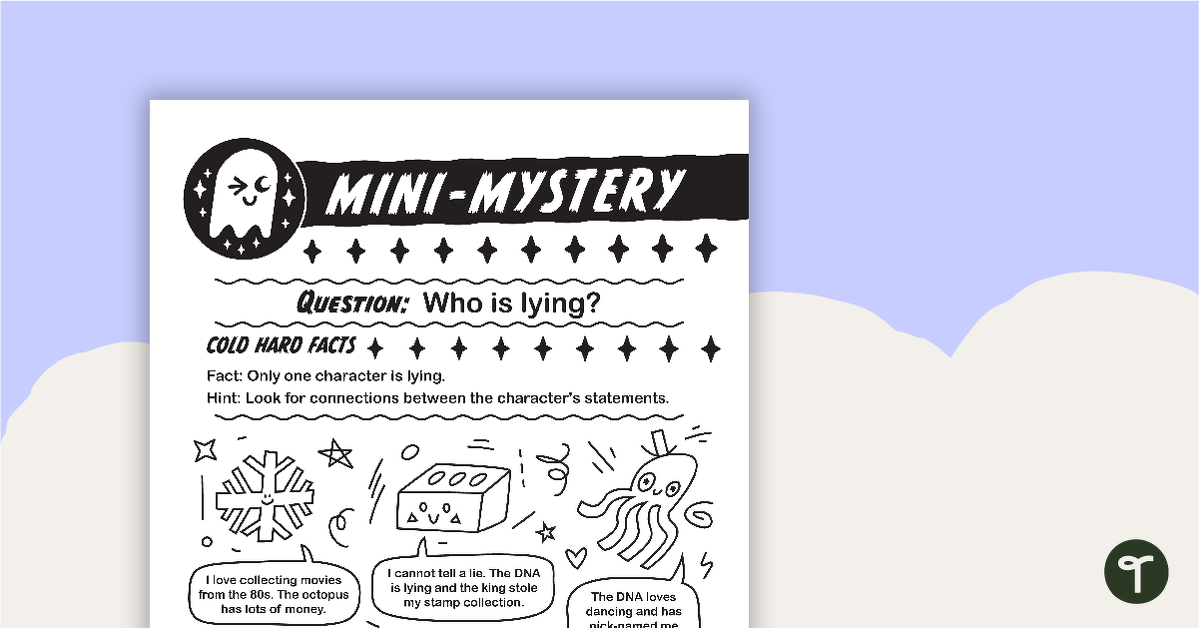 Mini-Mystery – Who Is Lying? teaching resource