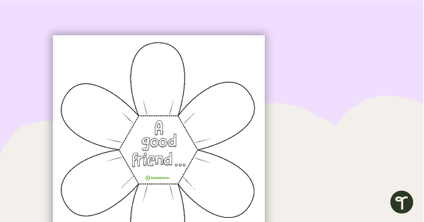 Friendship Flower Template teaching resource