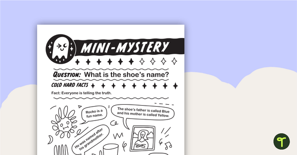 Mini-Mystery – What Is the Shoe's Name? teaching resource