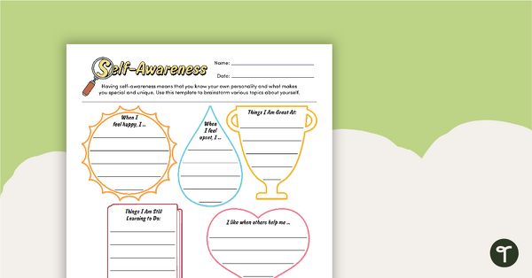 Go to Self-Awareness Template teaching resource