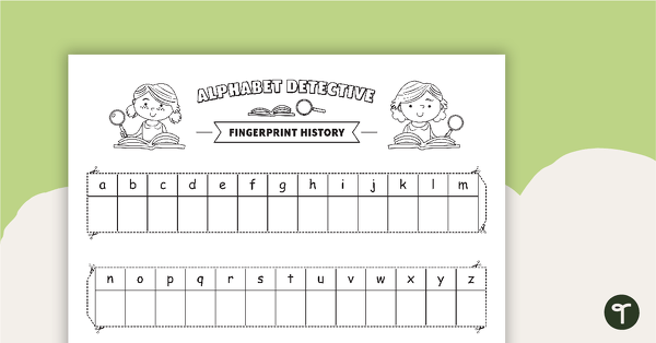 Go to Alphabet Detective Fingerprint Art Template teaching resource