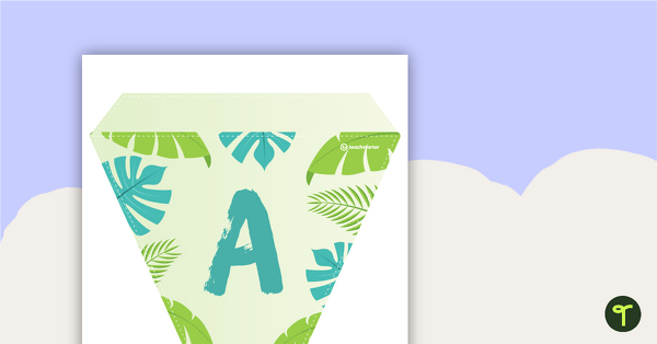Tropical Paradise - Letters and Numbers Bunting teaching resource