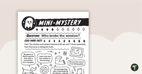Preview image for Mini-Mystery – Who Broke the Window? - teaching resource