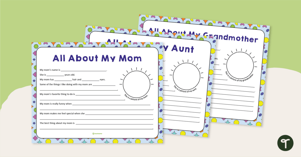 All About My Mom - Mother's Day Questionnaire teaching resource