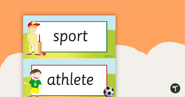 Go to Sport Word Wall Vocabulary teaching resource
