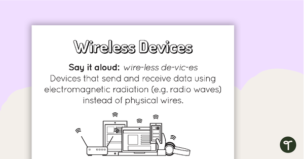 Wireless Devices Poster teaching resource
