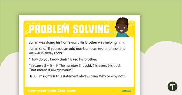 Image of Open-ended Maths Problem Solving Cards - Middle Primary