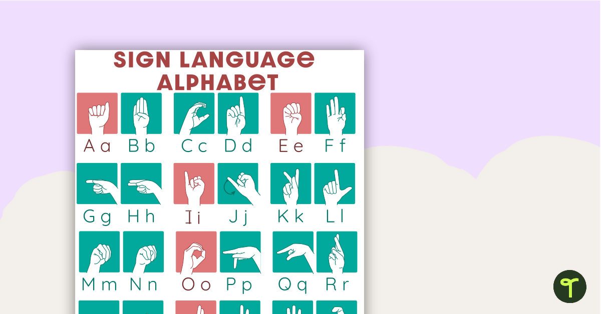 Sign Language Alphabet Poster teaching resource