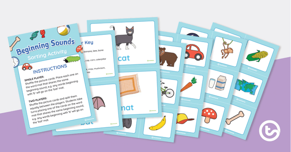 Go to Beginning Sounds Sorting Activity teaching resource