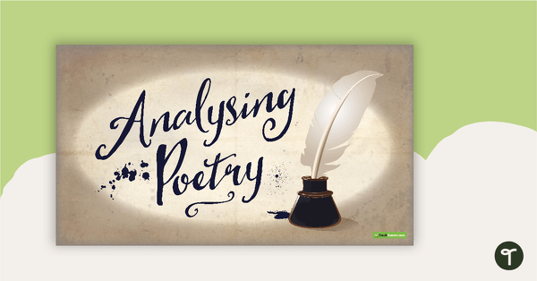 Analysing Poetry PowerPoint teaching resource
