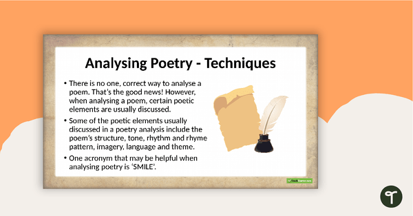 Analysing Poetry PowerPoint teaching resource