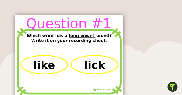 Move It! - Long and Short Vowel 'I' PowerPoint Game teaching resource