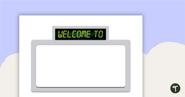 Go to Class Welcome Sign – Sports teaching resource