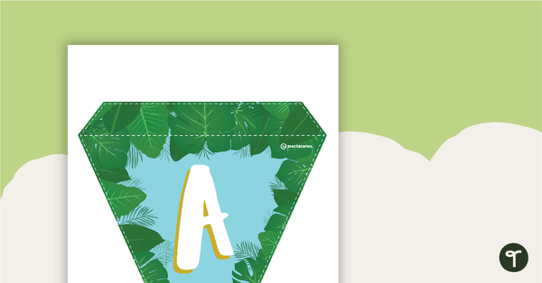Go to Lush Leaves Blue - Letters and Numbers Bunting teaching resource