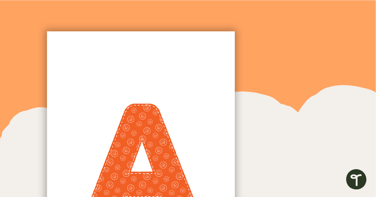 Orange Emoji – Letter, Number And Punctuation Set teaching resource