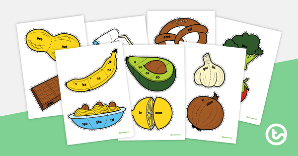 Go to Food-Themed Syllable Puzzle teaching resource