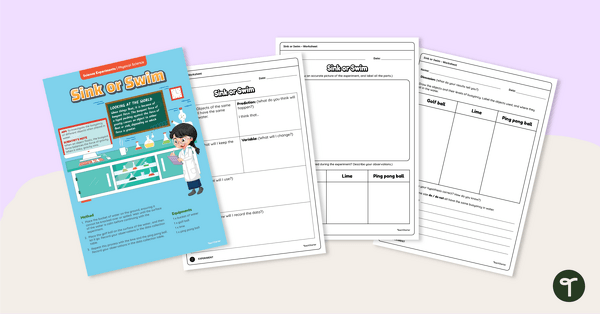 Go to Science Experiment - Sink or Swim teaching resource