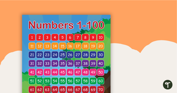 Numbers 1 to 100 - Trees teaching resource
