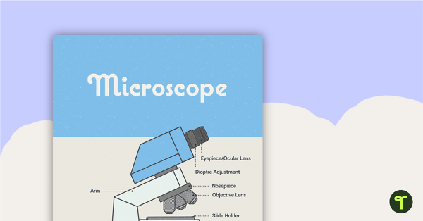 Go to Microscope Poster – Diagram with Labels teaching resource