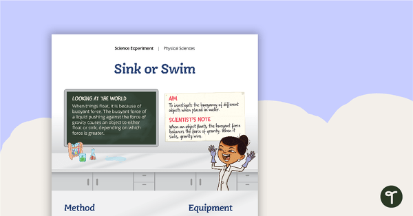 Go to Science Experiment - Sink or Swim teaching resource
