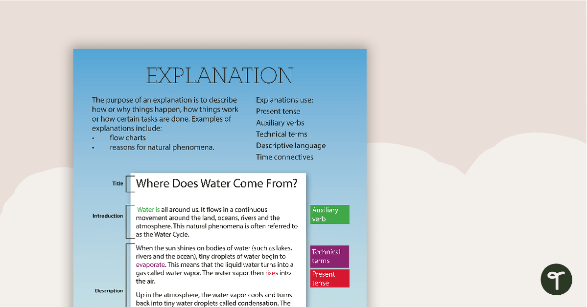 Explanation Text Type Poster - With Annotations teaching resource