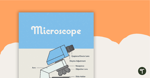 Microscope Poster - Diagram with Labels teaching resource