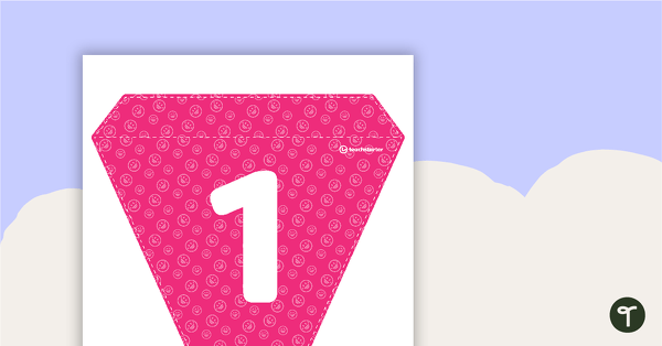 Pink Emoji - Letters and Numbers Bunting teaching resource